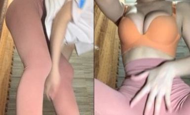 【健身教练云妹妹】，健身房换衣间，外面人声不断，极品女神胴体满分，挑逗发骚不断