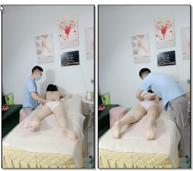 剧情演绎强上来大姨妈的小少妇，露脸了享受小哥的全身精油按摩，强硬扒下内裤开到，各种抽插草的她主动口交