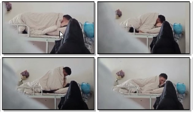 哥们把女友带到宿舍直接啪啪,不知道被人举报了,教导主任外面敲门才恋恋不舍穿衣服.