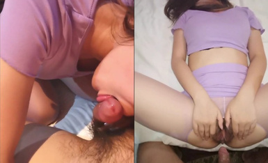 偷情的邻居少妇：啊啊爸爸，你鸡巴好硬 爸爸想给你吃鸡巴,小骚逼好想被操 爸爸快插进来