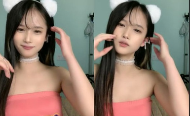 震撼来袭 【静香】 清纯校花类型，短裙脱衣秀，可爱很腼腆~！ (2)