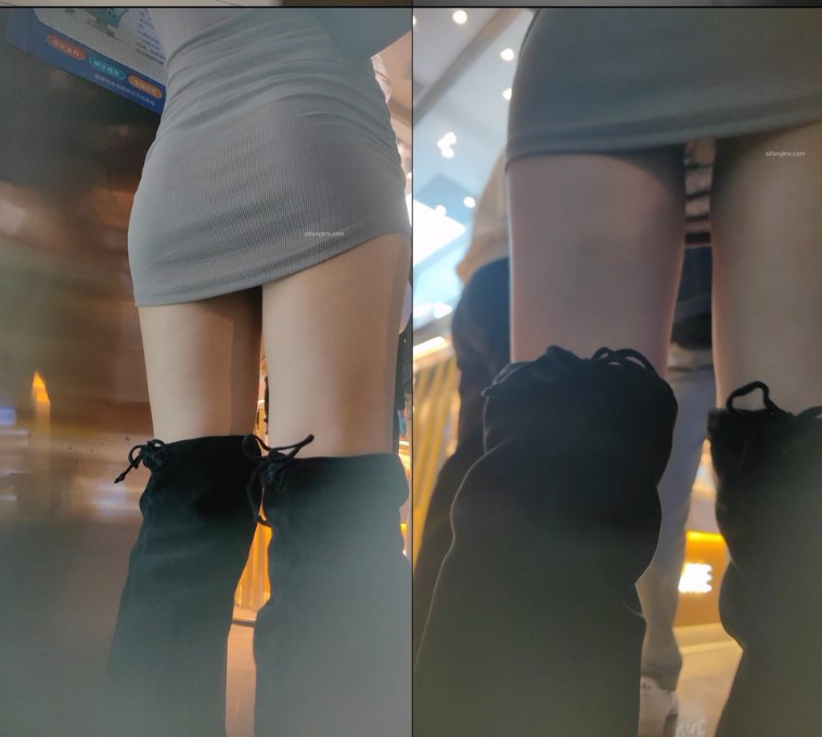 XLBCD原创 超级性感高颜包臀裙美女 超长时间白色丁字裤 抄底特写撸点十足 超清4K原版