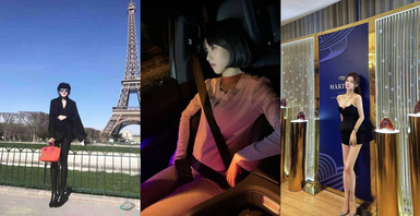 高顏模特身材氣質網紅女神【總在你背後TK】露臉淫亂私拍，女神調教成母狗給黃毛兄弟一起肏3P（8)