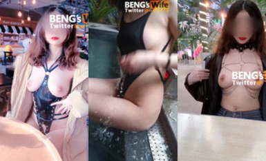推特極品長腿大奶NTR綠帽淫妻控【阿崩】最新會員福利流出，各種公共場合露出約炮單男4P合集（11）