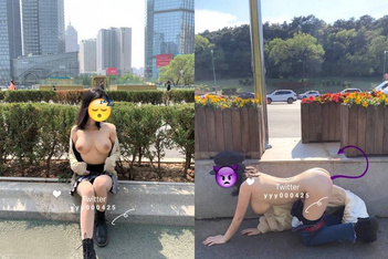 萬人求購推特極品大奶長腿御姐【芙烈亞】私拍，公園地鐵露出啪啪啪被炮友肏到奶子起飛