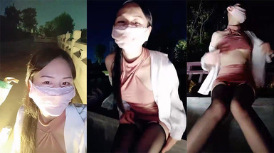 私密電報群VIP福利，戶外露出紫薇，極騷母狗【小湯圓】道具雙通高潮噴水，擼點滿滿 (4)