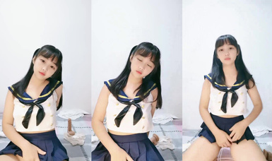 雙馬尾學生嫩妹【甜甜圈】掰穴自慰 粉嫩鮑魚 (8)