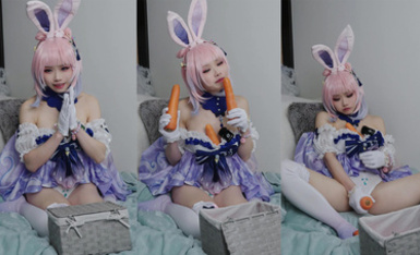 【草莓羽衣】cos原神心海啪啪_胡蘿卜插逼_2