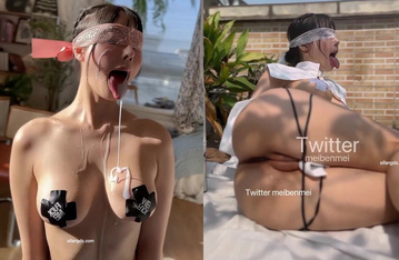 【2024新品】，正宗極品無毛饅頭逼，反差婊俏皮小狗【meibenmei】合集